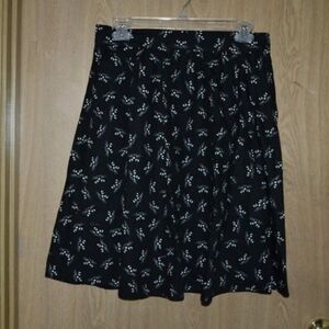 NWT Retrolicious GLOW In The Dark Cat Print Cotton Witchy Spooky Black Skirt